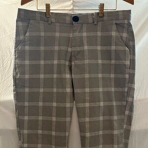 Men's Classic Plaid Khaki Chinos